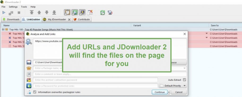 jdownloader2 file not found